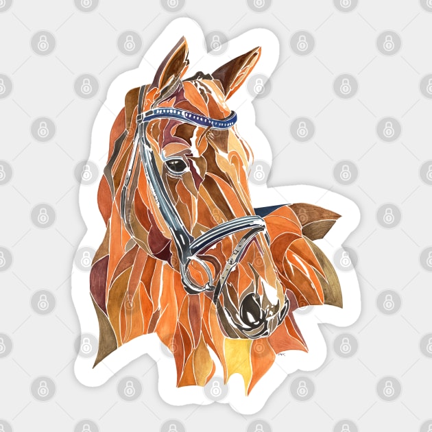 Cute horse ready for the ride Sticker by JBLAIS DESIGN 